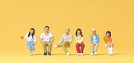 Preiser 10297 HO Scale Spectators -- Seated Youths