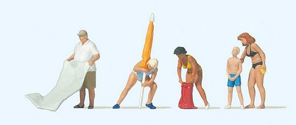 Preiser 10694 HO Scale Ready for Sunbathing -- pkg(5)