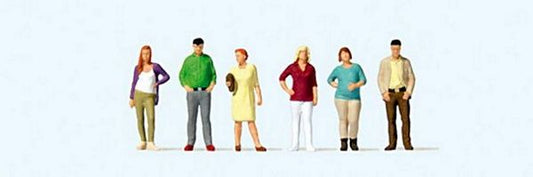 Preiser 10726 HO Scale Standing Passers-By -- pkg(6)