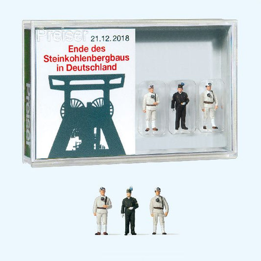 Preiser 13401 HO Scale End of Coal Mining in Germany Commemorative Set -- pkg(3)