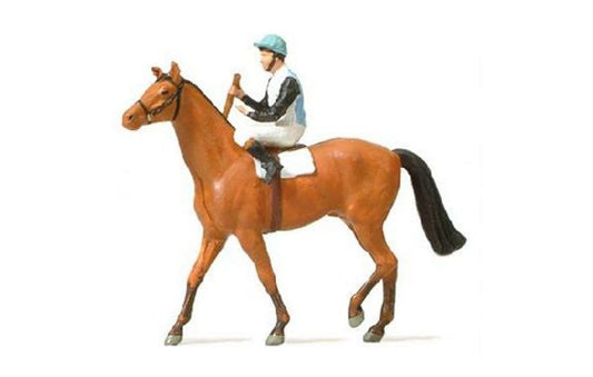 Preiser 29080 HO Scale Individual Figures, Sports & Recreation -- Jockey On Horse