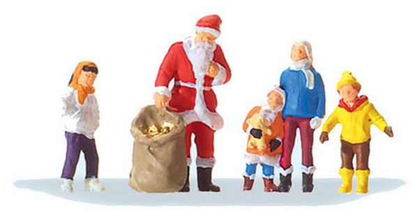 Preiser 29098 HO Scale Santa Claus w/Children