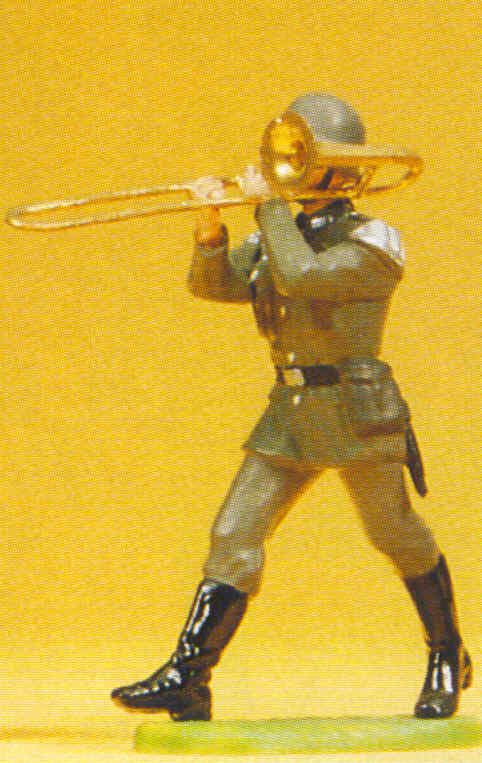 Preiser 56083 44221 Scale German Armed Forces Figures 1935-1945: Wehrmacht Honor Guard Marching: 1:25 -- Trombone Player Marching