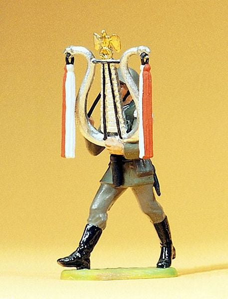 Preiser 56087 44221 Scale German Armed Forces Figures 1935-1945: Wehrmacht Honor Guard Marching: 1:25 -- Lyre Player Marching