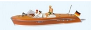 Preiser 10688 HO Riva Ariston Motorboat #1 w/3 Figures Sitting
