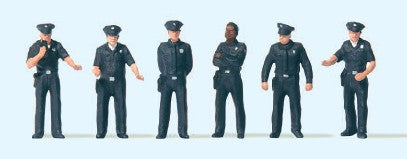 Preiser 10799 HO US City Police in Blue Uniform (6)