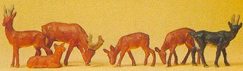 Preiser 14178 HO Goat (1) & Deer (5)