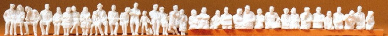 Preiser 16349 HO Unpainted Passengers Sitting (36) (Kit)