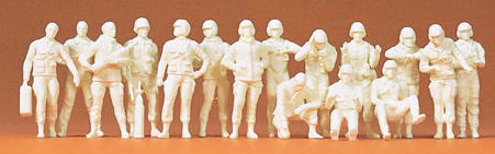 Preiser 16548 HO Unpainted US Army Tank Crew 2000 (16) (Kit)