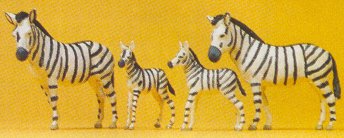 Preiser 20387 HO Zebras (4)