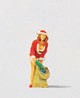Preiser 29028 HO Female Santa Helper w/Sack of Gifts Christmas
