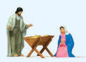Preiser 29091 HO The Holy Family (Baby Jesus, Mary & Joseph)