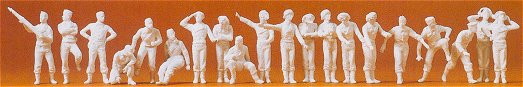 Preiser 72515 1/72 Unpainted German Reich Tank Crew 1939-45 (20) (Kit)