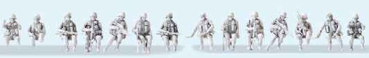 Preiser 72544 1/72 Unpainted Modern US Army Soldiers Seated (14) (Kit)