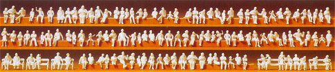 Preiser 79007 N Unpainted People Sitting (120) (Kit)