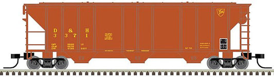 Atlas Model Railroad 50005545 N Scale PS-2 4427 3-Bay Covered Hopper - Ready to Run - Master(R) -- Delaware & Hudson 3366 (red, yellow)
