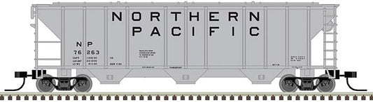 Atlas Model Railroad 50005548 N Scale PS-2 4427 3-Bay Covered Hopper - Ready to Run - Master(R) -- Northern Pacific 76217 (gray, black)