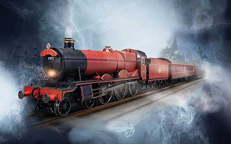 Rivarossi R1234M HO Scale Harry Potter Hogwarts Express Train Set - Standard DC -- Castle Class 4-6-0, 2 Coaches; Track Oval, Power Pack