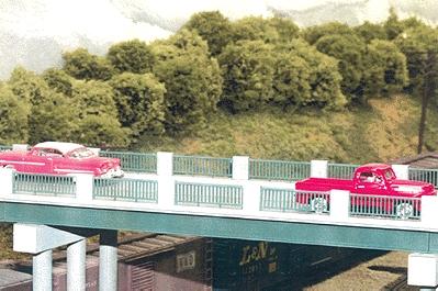 Rix Products 121 HO Scale Wrought Iron Highway Overpass -- Kit - 50' Scale