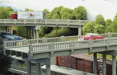 Rix Products 151 N Scale 1930s Highway Overpass -- 50' Deck Only