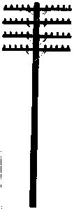 Rix Products 34 HO Scale Railroad Telephone 4-Arm Poles -- Kit - 12 Poles & 48 Crossarms (brown)