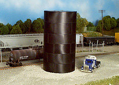 Rix Products 501 HO Scale Flat Top Water/Oil Tank -- Kit - Scale Height 43'  13.1m