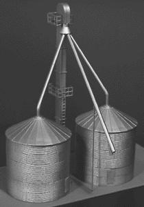 Rix Products 707 N Scale Grain Elevator -- Two-60' or One-120' Elevator(s) w/Ladders and Platforms