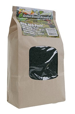 Scenic Express 816E All Scale Flock & Turf Ground Cover ECO Pack Bag - 48oz 1.4L -- Coarse - Forest Green