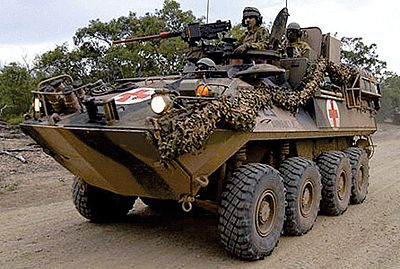 Trident Miniatures 87155 HO Scale Australian Light Armored Vehicles - Metal & Resin Kit -- ASLAV-A Ambulance