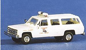 Trident Miniatures 90179 HO Scale Chevrolet Suburban - Emergency - Police Vehicles -- Louisiana State Police (white)