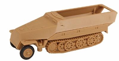 Trident Miniatures 90190A HO Scale Former German Army WWII - SdKfz 251 Series Half-Tracks -- 8 Model D Armored Personnel Carrier - Ambulance Unit