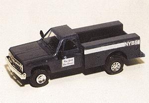 Trident Miniatures 90202 HO Scale Chevrolet Pick-Up with Utility Box - Emergency -- New York Bus Services (blue)