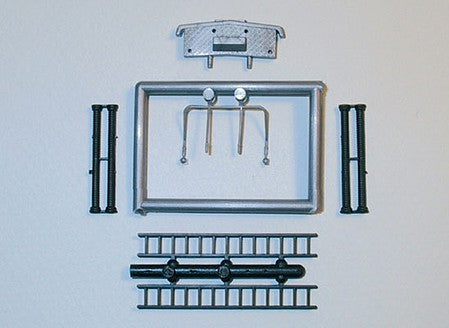 Trident Miniatures 96033 HO Scale Vehicle Accessories - Fire Vehicles -- Fire Truck Parts (Hard Suction Hoses, Ladders, Etc.)