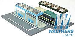 TomyTec 262961 N Scale Downtown Bus Stop -- Kit