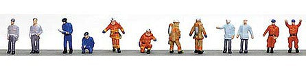 TomyTec 288060 N Scale People in Fire Station -- Firefighters pkg(12)