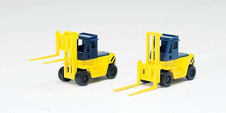 Tomytec 3517 N Scale Forklift -- Yellow, Black pkg(2)