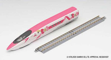 TomyTec FMC01 N Scale Hello Kitty Shinkansen First Car Museum - Unpowered -- Shinkansen Cab Car Only(white, pink) plus Display Track
