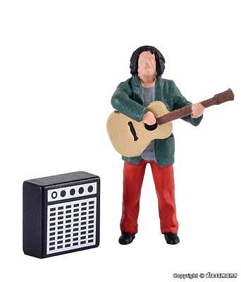 Viessmann 1510 HO Scale Animated Street Musician with Guitar and Amplifier -- Add Sound with 769-5577 (Sold Separately)