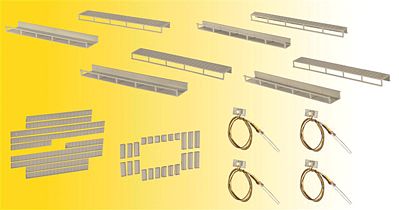 Viessmann 6045 HO Scale Floor-Mount Interior Light Starter Set w/Adjustable Frames -- White LEDs