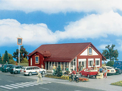 Vollmer 43658 HO Scale Aldi Supermarket -- 8 x 5-15/16 x 1-3/16" 20 x 14.8 x 3cm