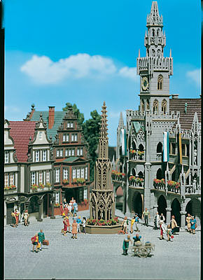 Vollmer 43758 HO Scale Ornamental Fountain -- 2-1/8 x 2-1/8 x 5-3/4" 5.5 x 5.5 x 14.5cm