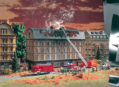 Vollmer 43785 HO Scale Burning IRS Office - Kit -- 10-7/16 x 4-1/8 x 7-9/32" 26.5 x 10.5 x 18.5cm