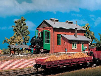 Vollmer 49110 HO Scale Engine Shed -- 6-1/2 x 5" 16 x 12.5cm