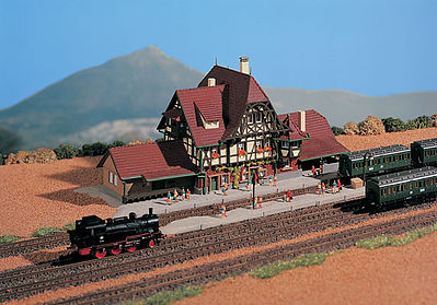 Vollmer 49510 Z Scale Highland Station -- 8-1/4 x 2-3/4" 22 x 7cm