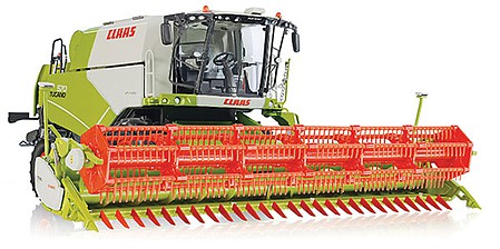 Wiking 77817 11689 Scale Claas Tucano 570 Combine w/V 930 Grain Mower - Assembled -- Claas (green, white, red, German Lettering)