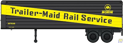 Walthers Scenemaster 2418 HO Scale 35' Fluted-Side Trailer 2-Pack - Assembled -- Monon