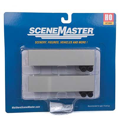 Walthers Scenemaster 2500 HO Scale 40' Trailmobile Trailer 2-Pack - Kit -- Undecorated