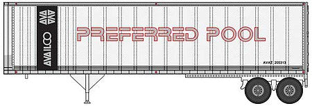 Walthers Scenemaster 2515 HO Scale 40' Trailmobile Trailer 2-Pack - Assembled -- Preferred Pool (white, black, red)