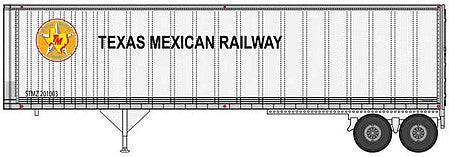 Walthers Scenemaster 2516 HO Scale 40' Trailmobile Trailer 2-Pack - Assembled -- Texas Mexican Railway (white, black, orange)