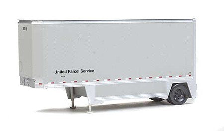 Walthers Scenemaster 2550 HO Scale 26' Drop-Floor Trailer 2-Pack - Assembled -- United Parcel Service (gray)